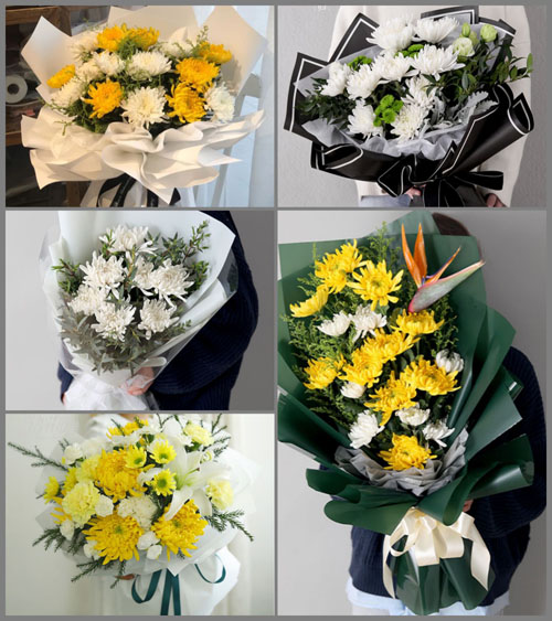 河南郑州新密市岳村镇中王庙村白事花束代送
